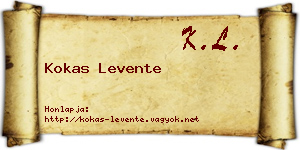Kokas Levente névjegykártya